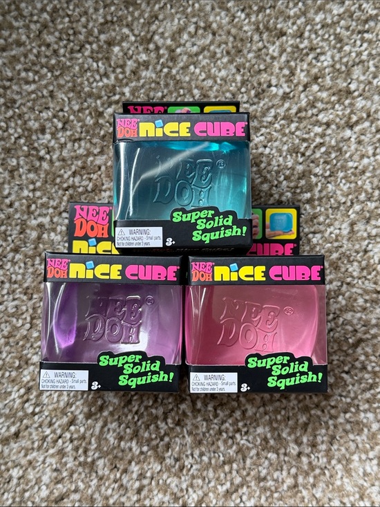 Schylling Other - Needoh Nice Cube - Pink/Purple/Blue Trio